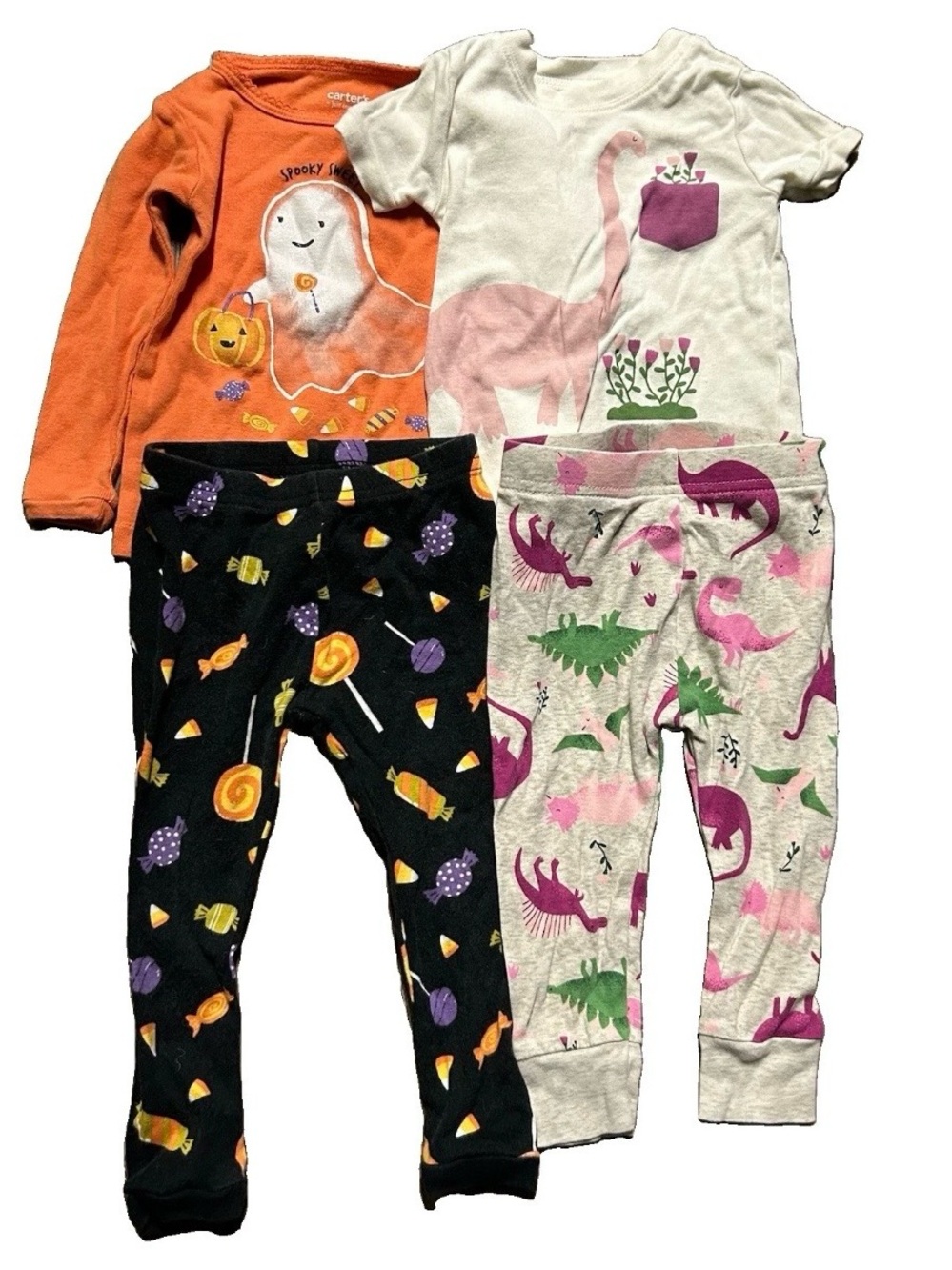 Toddler Girl Pajamas Halloween Dinosaurs Size 12-18 Months